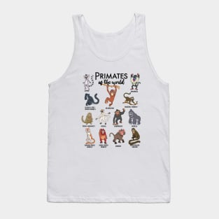 Different monkeys - types of primates Tank Top